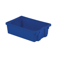 Polylewton Stack-N-Nest&reg; Containers, 6.2" x 20.1" x 13", Blue Superchem Industries