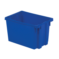 Polylewton Stack-N-Nest&reg; Containers, 12.1" x 19.4" x 12.9", Blue Superchem Industries