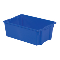 Polylewton Stack-N-Nest&reg; Containers, 10.5" x 28.4" x 18.7", Blue Superchem Industries