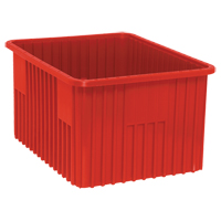 Contenants Divider Box, Plastique, 22,5" la x 17,5" p x 12" h, Rouge Superchem Industries