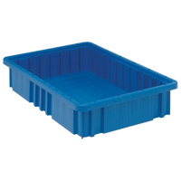 Divider Box&reg; Containers, Plastic, 16.5" W x 10.9" D x 3.5" H, Blue Superchem Industries