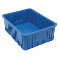 Contenants Divider Box, Plastique, 22,5" la x 17,5" p x 8" h, Bleu Superchem Industries