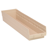 Bac pour &eacute;tag&egrave;re &eacute;conomique, 6-5/8" la, 4" h x 23-5/8" p, Ivoire Superchem Industries