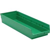 Bacs pour tablette, 8-3/8" la x 4" H x 23-5/8" p, Vert, Capacit&eacute; 50 lb Superchem Industries