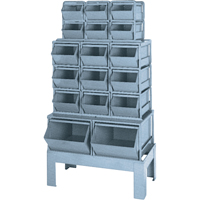 Pre-Engineered Bin Combination, 1000 lbs. Cap., 33-1/2" W x 19 1/2" D x 54-1/4" H, Blue Superchem Industries