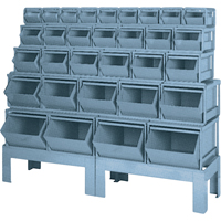 Pre-Engineered Bin Combinations, 1000 lbs. Cap., 68" W x 19-1/2" D x 55 1/4" H, Blue Superchem Industries