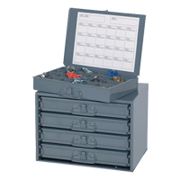 Sliding Cabinets, Steel, 4 Slots, 20" W x 15-3/4" D x 15" H, Grey Superchem Industries