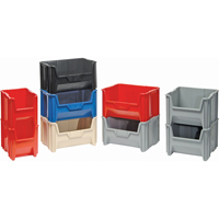 Giant Stacking Containers, 16.5" W x 17.5" D x 12.5" H, Grey Superchem Industries