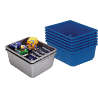 Cross Stack Bins, 11" W x 17.25" D x 12" H, Blue Superchem Industries