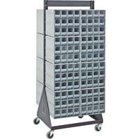 Ensemble mobile de support sur pied pour casiers de rangement &agrave; emboîtement Superchem Industries