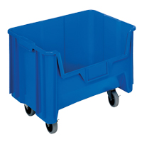 Bac g&eacute;ant mobile empilable, 12-7/16" ha x 19-7/8" la x 15-1/4" p, Capacit&eacute; de 250 lb, Bleu Superchem Industries