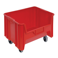 Bac g&eacute;ant mobile empilable, 12-7/16" ha x 19-7/8" la x 15-1/4" p, Capacit&eacute; de 250 lb, Rouge Superchem Industries