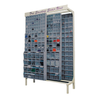 Free-Standing Tip-Out Bins Slider System, 48" W x 18" D x 77" H, 112 Drawers Superchem Industries