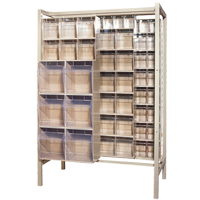Free-Standing Tip-Out Bins Slider System, 51-1/4" W x 26" D x 77" H, 101 Drawers Superchem Industries