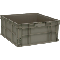 Stacking Container, 22.5" W x 22.5" D x 11" H, Grey Superchem Industries