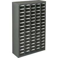 KPC-600 Parts Cabinet, Galvanized Steel, 75 Drawers, 23-1/10" x 8-7/10" x 36-9/10", Grey Superchem Industries