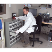 Casier robuste pour pi&egrave;ces KPC-HD, Acier galvanis&eacute;, 30 tiroirs, 34-3/5" x 15-7/10" x 34-3/5", Gris Superchem Industries