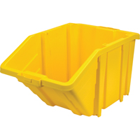 Jumbo Plastic Bin, 15-1/2" W x 13" H x 25" D, Yellow, 200 lbs. Capacity Superchem Industries
