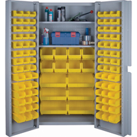 Deep Door Combination Cabinets, 38" W x 24" D x 72" H, Grey Superchem Industries