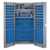 Deep Door Combination Cabinets, 38" W x 24" D x 72" H, Grey Superchem Industries