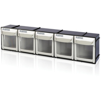 Bac basculant robuste, 23-1/2" la x 4" p x 5-7/8" h, 5 tiroirs Superchem Industries