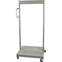 Mobile Tilt Bin Rack - Cart Only, Double-sided, 26-1/4" W x 22" D x 57-1/2" H Superchem Industries