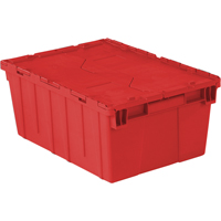 Flipak&reg; Polyethylene Plastic (PE) Distribution Containers, 21.9" x 15.2" x 9.3", Red Superchem Industries
