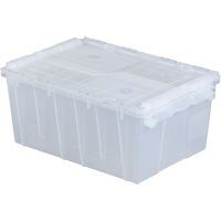 Flipak&reg; Polypropylene Plastic (PP) Distribution Containers, 21.8" x 15.2" x 9.3", Clear Superchem Industries