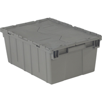 Flipak&reg; Polyethylene Plastic (PE) Distribution Containers, 21.9" x 15.2" x 9.3", Grey Superchem Industries