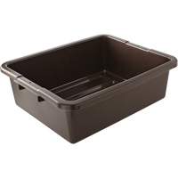 Undivided Bus/Utility Box, 7" H x 21.5" D x 17" L, Plastic, Brown Superchem Industries