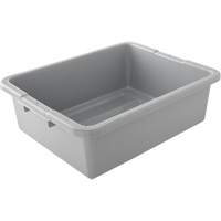 Undivided Bus/Utility Box, 7" H x 21.5" D x 17" L, Plastic, Grey Superchem Industries