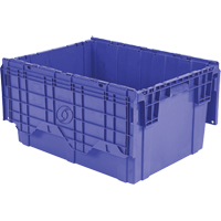Flipak Polyethylene Plastic (PE) Distribution Containers, 27.9" x 20.9" x 15.2", Blue Superchem Industries