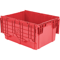 Flipak Polyethylene Plastic (PE) Distribution Containers, 27.9" x 20.9" x 15.2", Red Superchem Industries