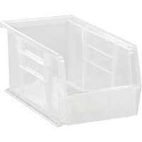 Clear-View Ultra Stack & Hang Bin, 4-1/8" W x 4" H x 10-7/8" D, Clear Superchem Industries