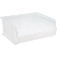Bac transparent ultra empilable & suspendable, 16-1/2" la, 7" h x 14-3/4" p, Transparent Superchem Industries