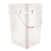 Seau carr&eacute;, Plastique, 4,25 gal. Superchem Industries