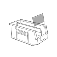 Stack & Hang Bin, 4-1/8" W x 3" H x 7-3/8" D, Yellow Superchem Industries