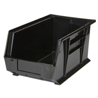 Stack & Hang Bin, 8-1/4" W x 7" H x 14-3/4" D, Black Superchem Industries