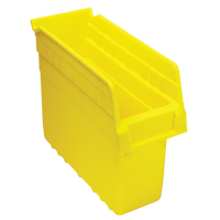 Store-Max Shelf Bins, 4-3/8" W x 8" H x 11-5/8" D, Yellow, 44 lbs. Capacity Superchem Industries