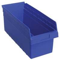 Bacs pour &eacute;tag&egrave;re Store-Max, 8-3/8" la x 8" H x 17-7/8" p, Bleu, Capacit&eacute; 56 lb Superchem Industries