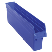 Bacs pour &eacute;tag&egrave;re Store-Max, 4-3/8" la x 8" H x 23-5/8" p, Bleu, Capacit&eacute; 68 lb Superchem Industries