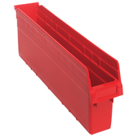Bacs pour &eacute;tag&egrave;re Store-Max, 4-3/8" la x 8" H x 23-5/8" p, Rouge, Capacit&eacute; 68 lb Superchem Industries