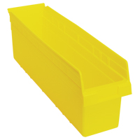 Store-Max Shelf Bins, 6-5/8" W x 8" H x 23-5/8" D, Yellow, 68 lbs. Capacity Superchem Industries