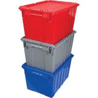 Flip Top Plastic Distribution Container, 21.65" x 15.5" x 12.5", Grey Superchem Industries