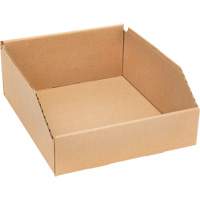 Boîtes profondes en carton ondul&eacute;, 9-3/4" la x 11-1/4" p x 4-1/2" h, Beige Superchem Industries