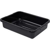 All-Purpose Ribbed-Bottom Storage Tub, 5" H x 15" D x 21" L, Plastic, Black Superchem Industries