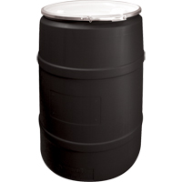 Polyethylene Drums, 55 US gal (45 imp. gal.), Open Top, Black Superchem Industries