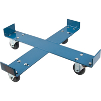 Drum Dolly, Steel, 750 lbs. Capacity, 24" Diameter, Polyolefin Casters Superchem Industries
