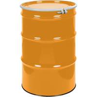 Steel Drums, 55 US gal (45 imp. gal.), Unlined, Orange, Open Top, UN1A2/Y1.5/150, 16 Gauge Superchem Industries