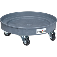 Leak Containment Drum Dolly, 24.25" dia. X 7.625" H, 1.5 US Gal. Spill Cap. Superchem Industries
